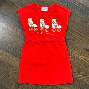 Hanna Andersson Sz 4 Red Dress Roller Skates